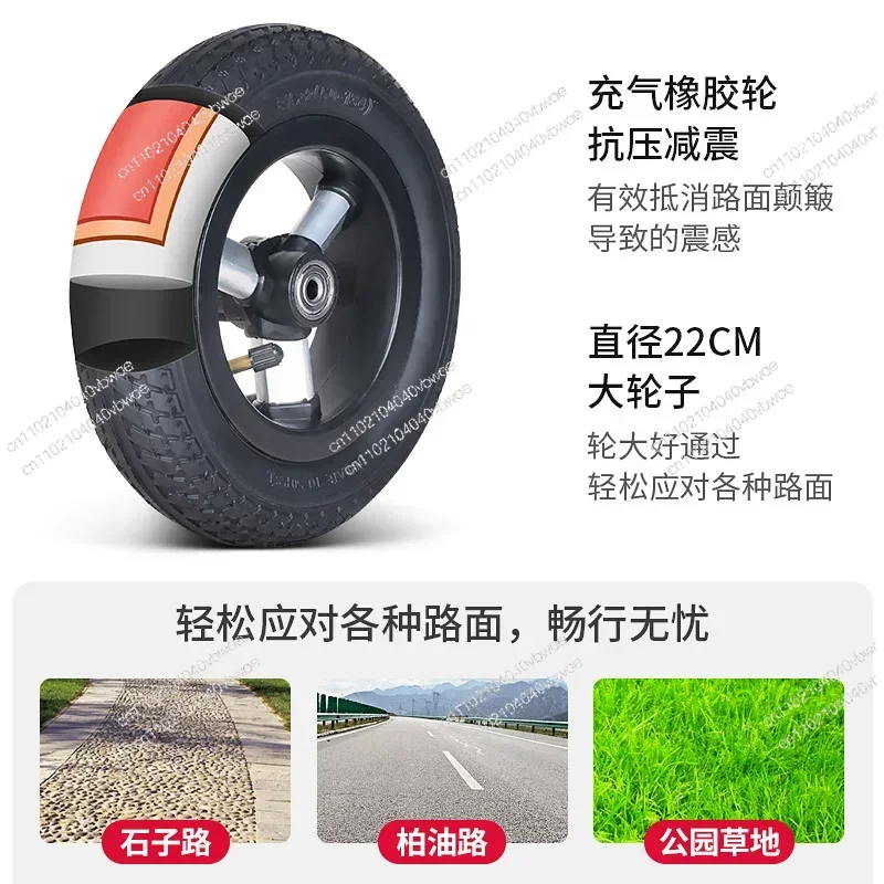 Four-wheel Shopping Cart Foldable Trolley Aluminum Alloy Trolley