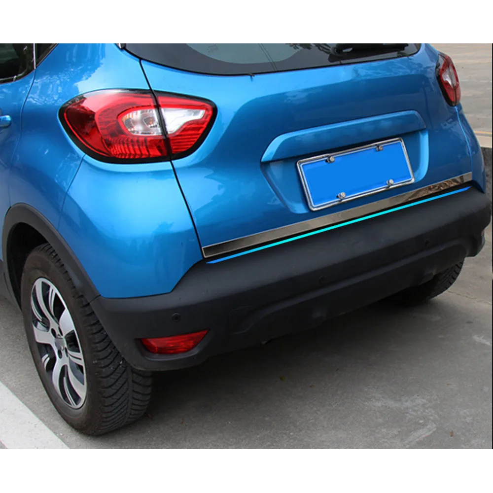 Per Renault Captur Kaptur 2015 2016 2017 2018 2019 copertura in acciaio inox porta posteriore inferiore portellone telaio piastra Trim lampada tronco