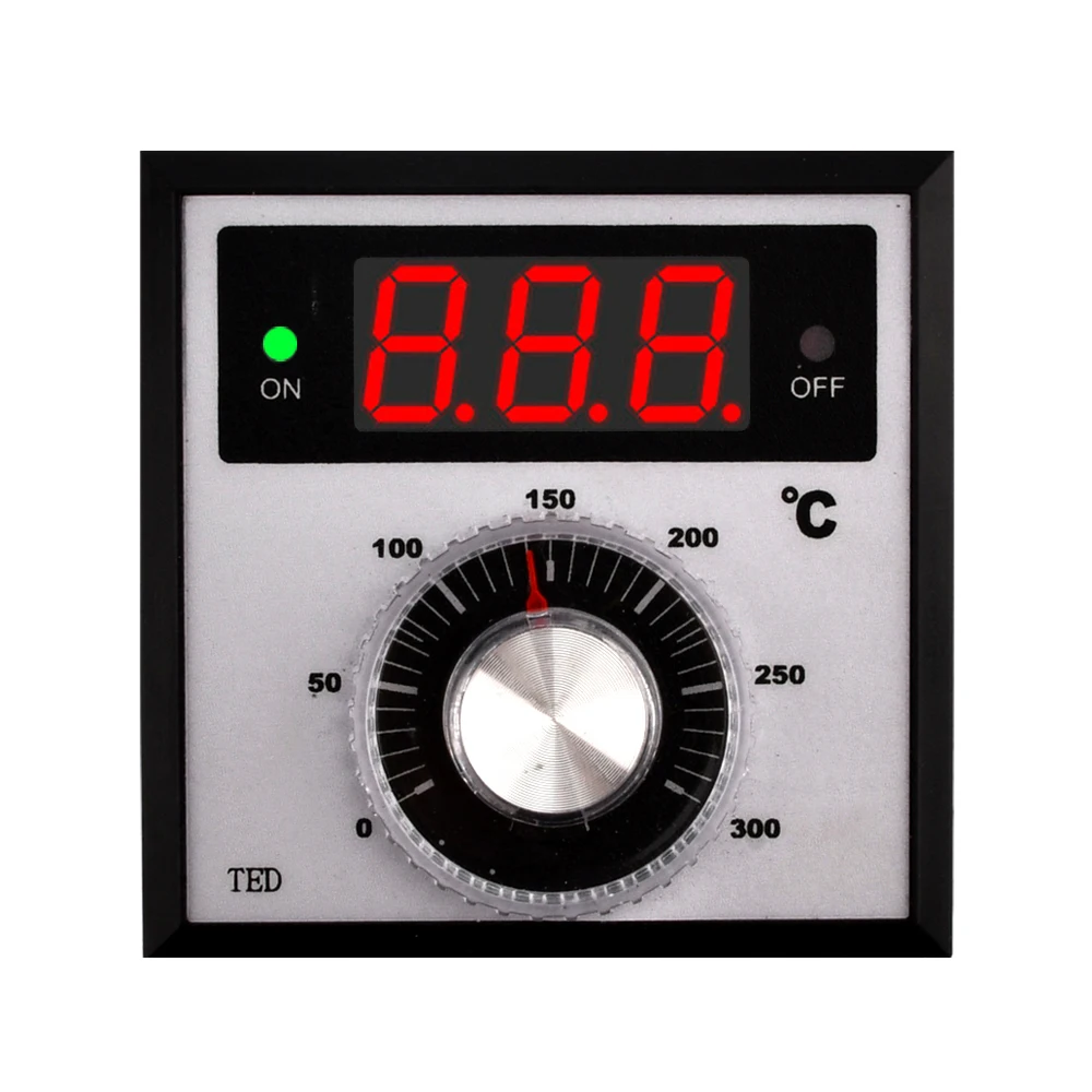 TED-2001 Digital LED Display Temperature Controller AC 220V 0- 300 Degree K Type Thermocouple Thermostat Regulator Industry