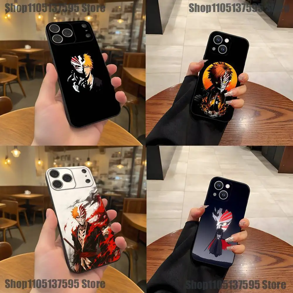 

B-Bleach I-Ichigo Kurosaki Phone Case For iPhone 17,16,15,14,13,12,11,Pro,XS,Max,XR,Plus,E,SE4,Mini Black Soft Cover