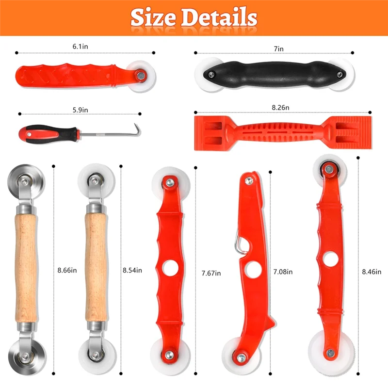 Инструмент для ремонта экрана 9 в 1, оконный ролик, установщик шин, для установки и замены раздвижных дверей у окна, патио-AS97