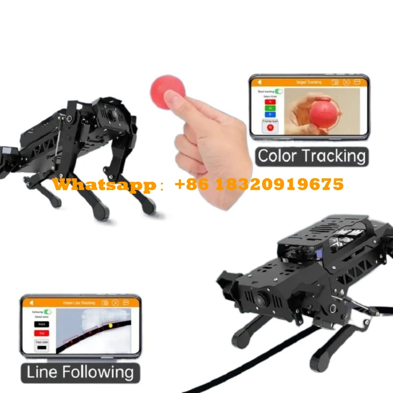 ROS-Robot à Quatre Pattes, Chien Puppypi Bionic, Pigments Intelligents, Héros Visuels AI, Raspberry Pi 4B