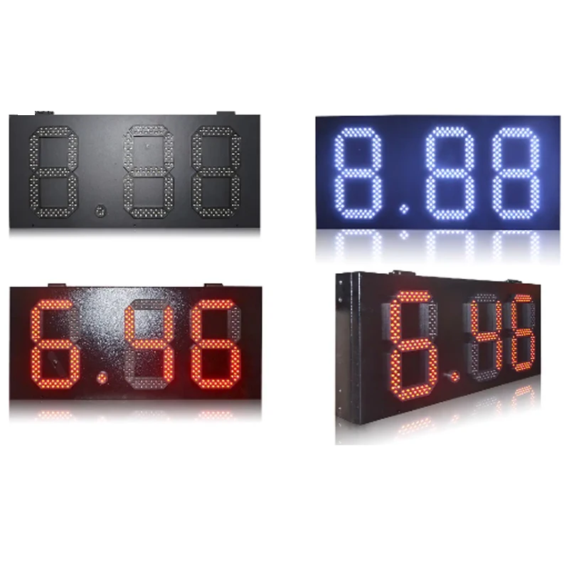 10inch Outdoor waterproof 8.88 led oil display 7 segment digital gas price led display led gas price sign for petrol station