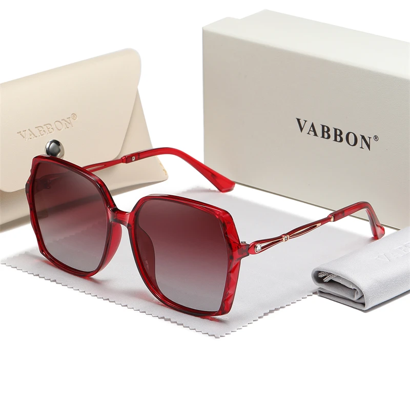 نظارات Vabbon العصرية النسائية الجديدة المستقطبة المضادة للأشعة فوق البنفسجية مع نظارات ماسية بإطار كبير للتخسيس نظارات القيادة للحماية من الشمس في الهواء الطلق، هدية مميزة 2201