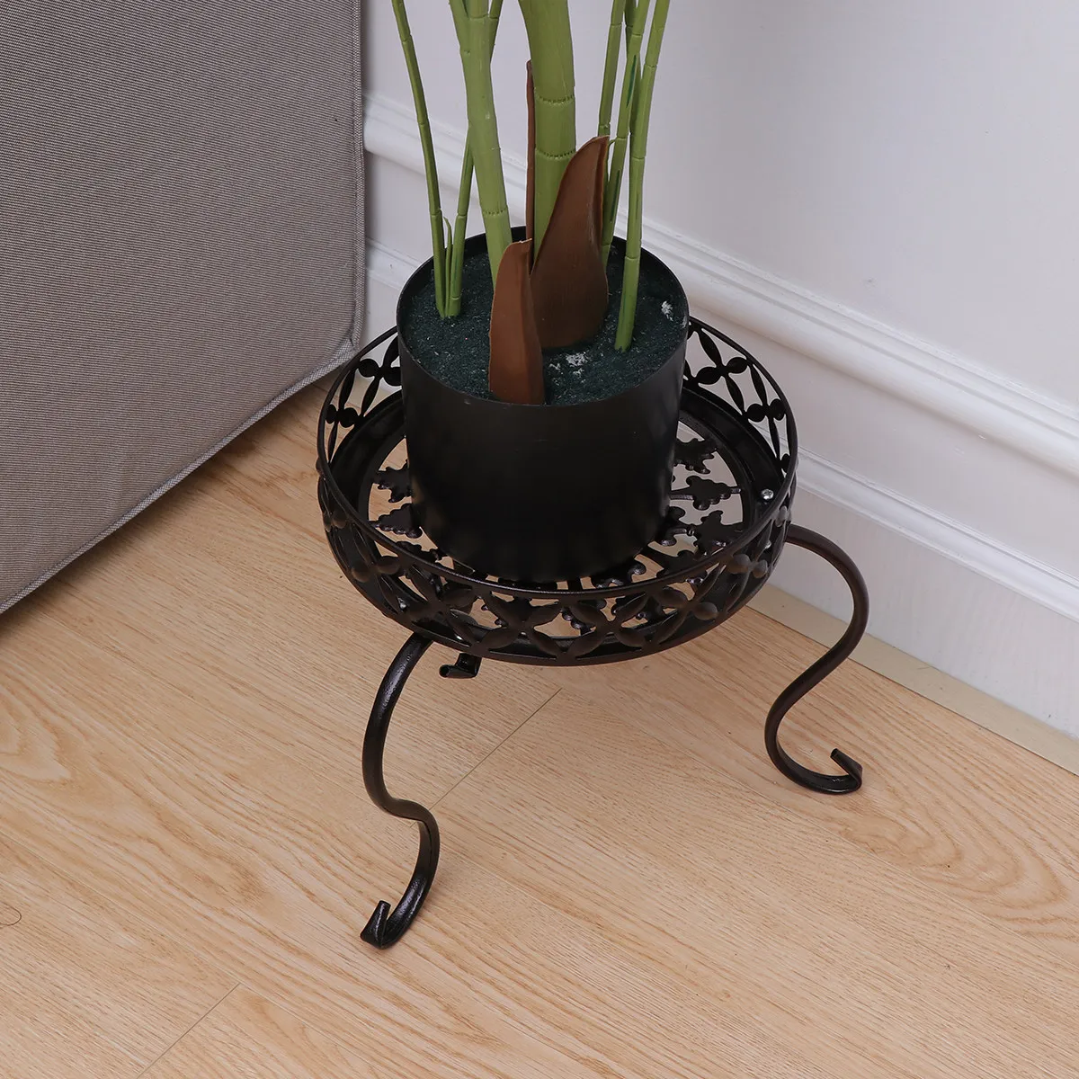 Plant Shelf Indoor Rack Stand Flower Pot Holder Halloween Christmas New Year Iron Plant Stand Iron Plant Stands Small