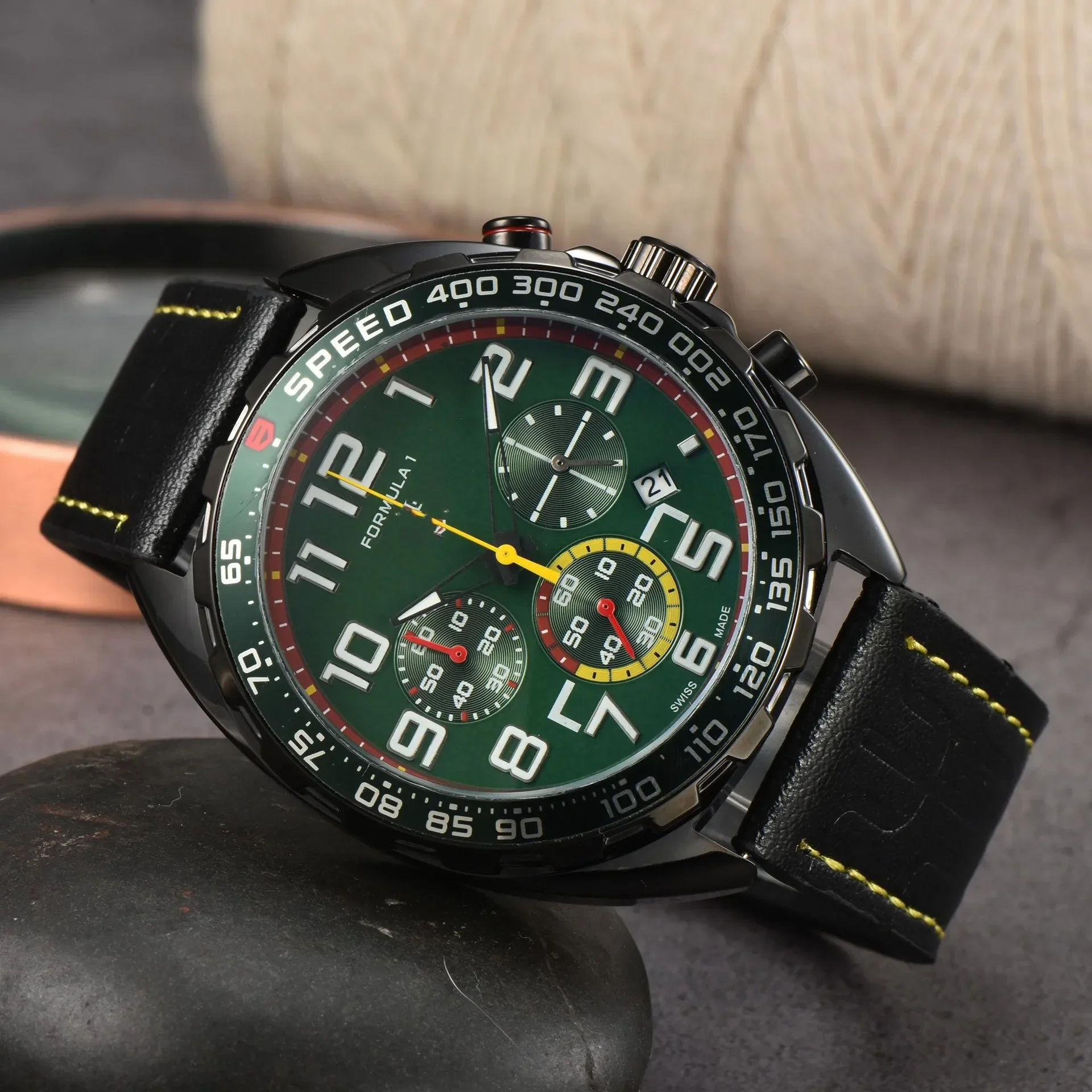 Business Quartz Watch Six Hands Full Function Timer Wish West Iron Hot Sale Brand Name None( AE Stock) Origin