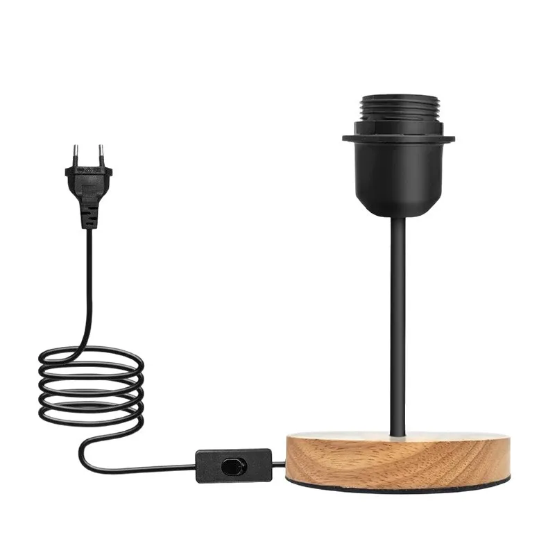 

Основание для настольной лампы из кованого железа европейского стандарта с цоколем E27 и кабелем-вилкой, аксессуары для самостоятельной сборки лампы