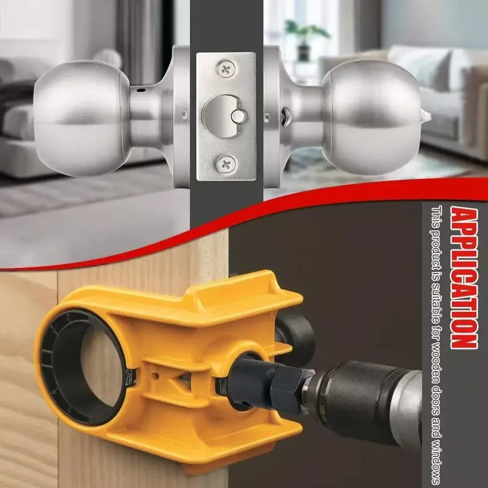 Hole Opener Door Lock Installation Kit Only for Wood Doors  Adjustable Bushings Easy Installation Ball Lock