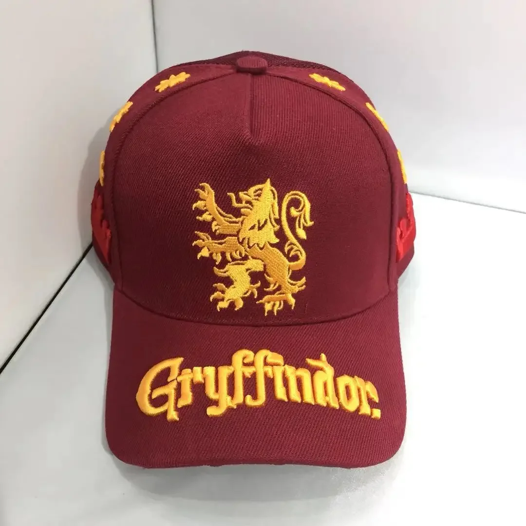 Harryy Porter Cartoon Baseball Cap Hogwarts Gryffindor Badge Slytherin Sunscreen Hat Slytherin Outdoor Sunshade Hat