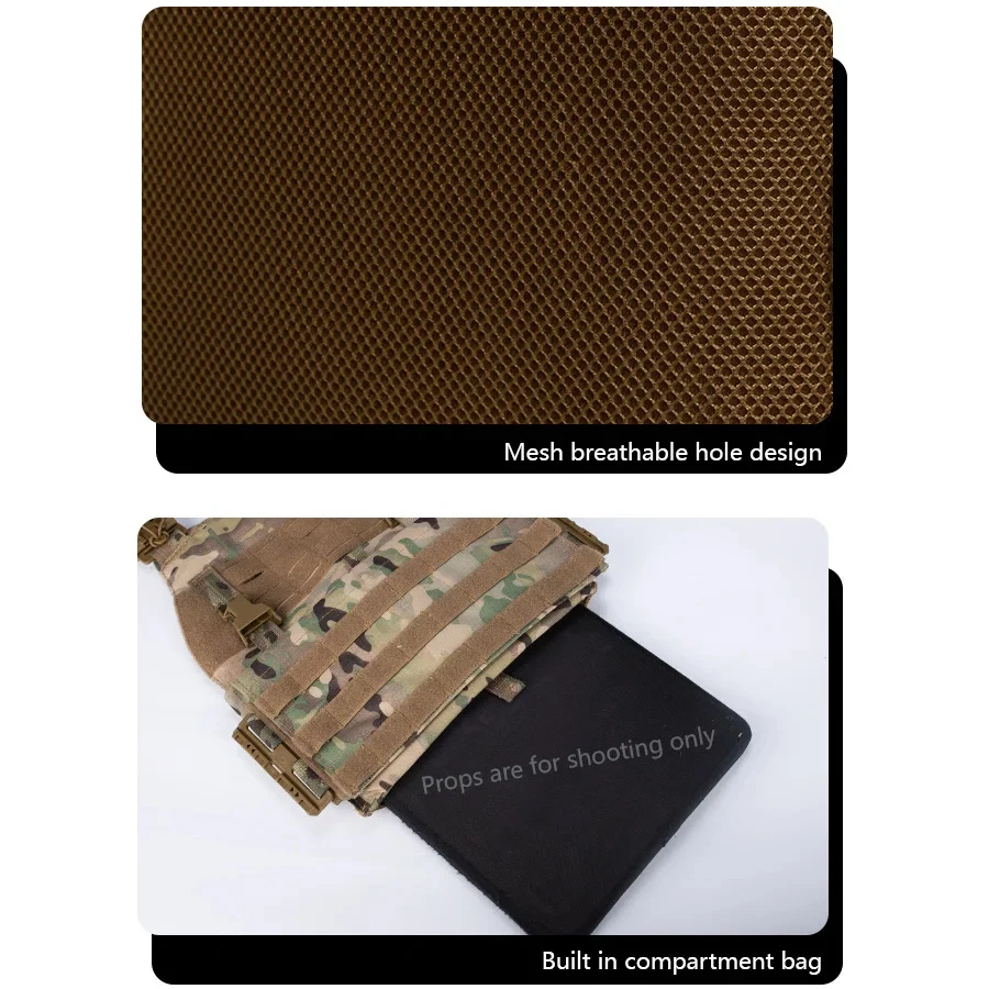 YAKEDA schnell abnehmbare Outdoor-Jagdweste, multifunktionale Trageweste mit verstellbaren Schultern und Taille, atmungsaktive Weste. – Detail 8