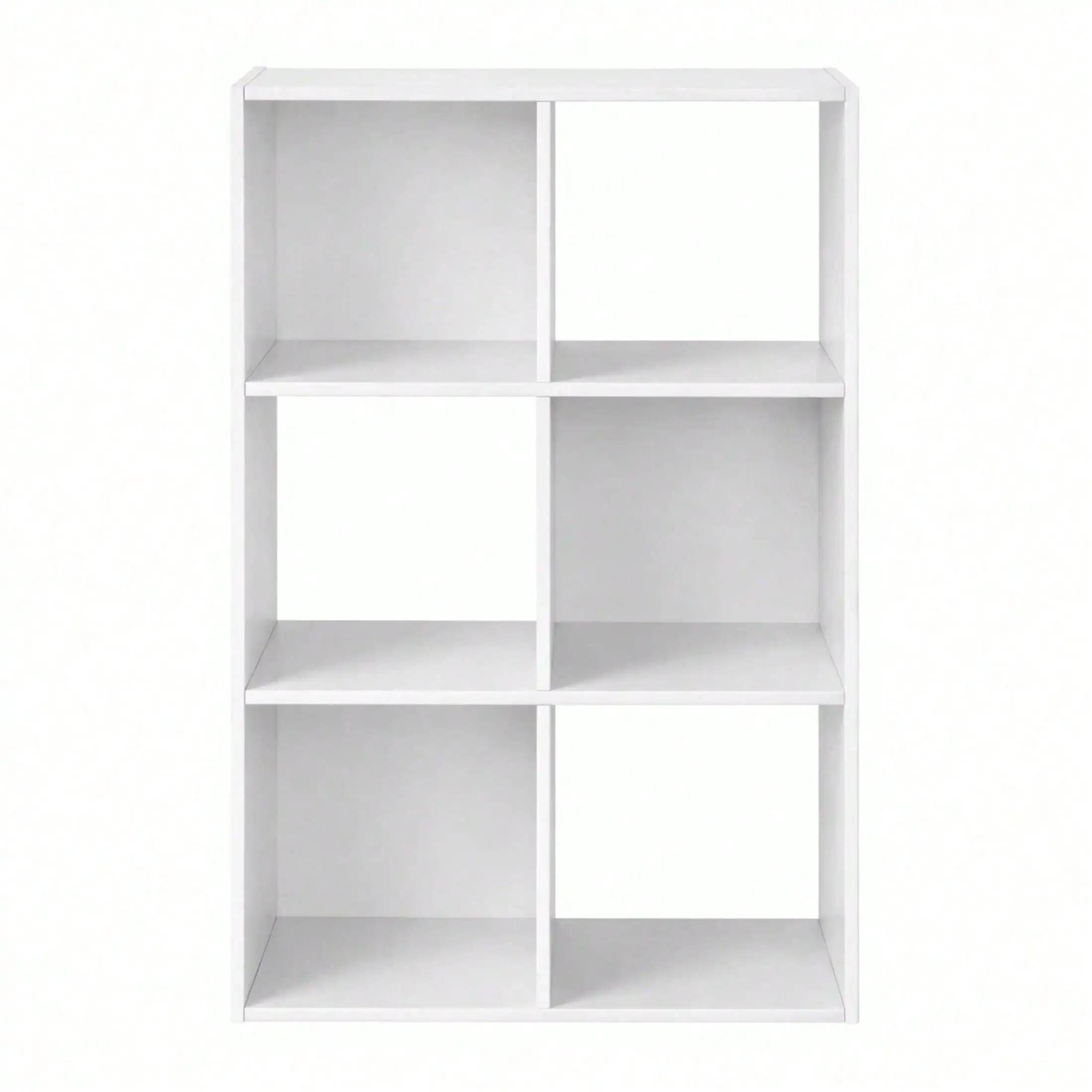 6 Cube Storage Organizer White Modular Shelving Unit for Living Room Bedroom Entryway