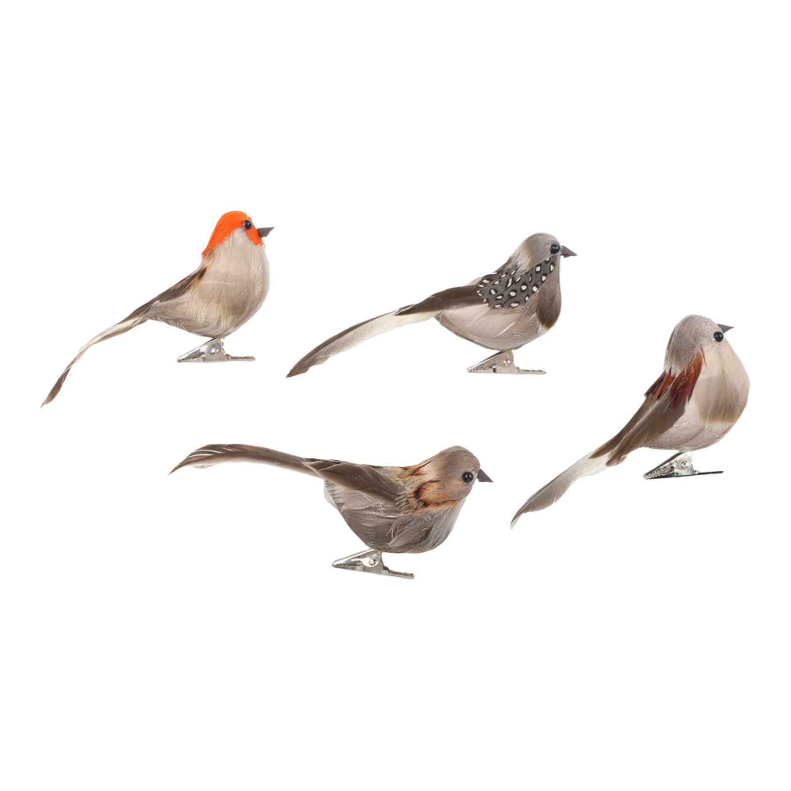 Christmas Tree Decoration with Clip On Artificial Birds Crafted from Foam and Feather Materials for Festive Seasonal Use