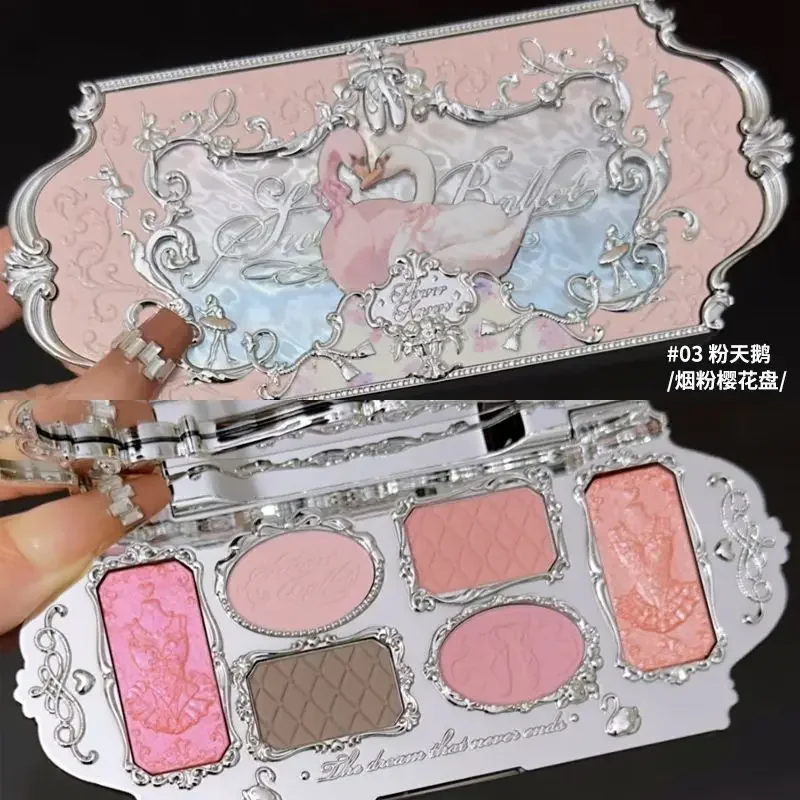 Flower Know-FzBallet Eye Shadow Plate, Six Colors, Compact, Pure Desire, Wind, Highlight, Earth Document, Student Facial Plate, Contour