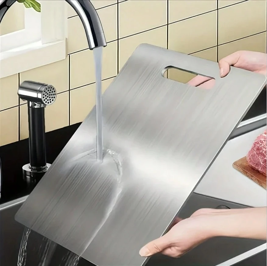 Stainless steel kitchen panels, easy to clean, for fruits and vegetables. It is very suitable for use in family dining rooms