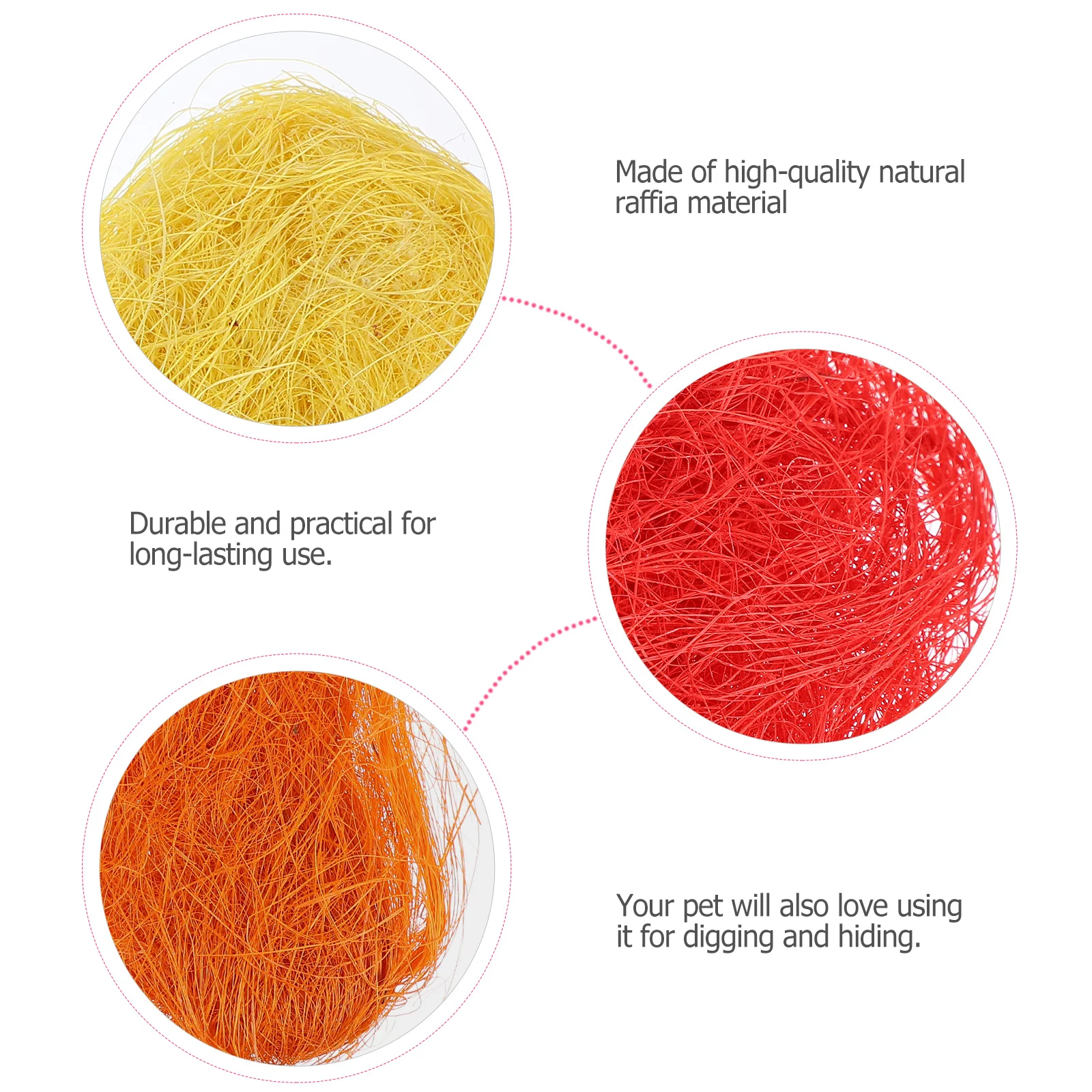 

6Pcs Bird Nest DIY Material Natural Raffia Silk for Budgies Finches Canaries Nest Building Comfortable Breathable Filler