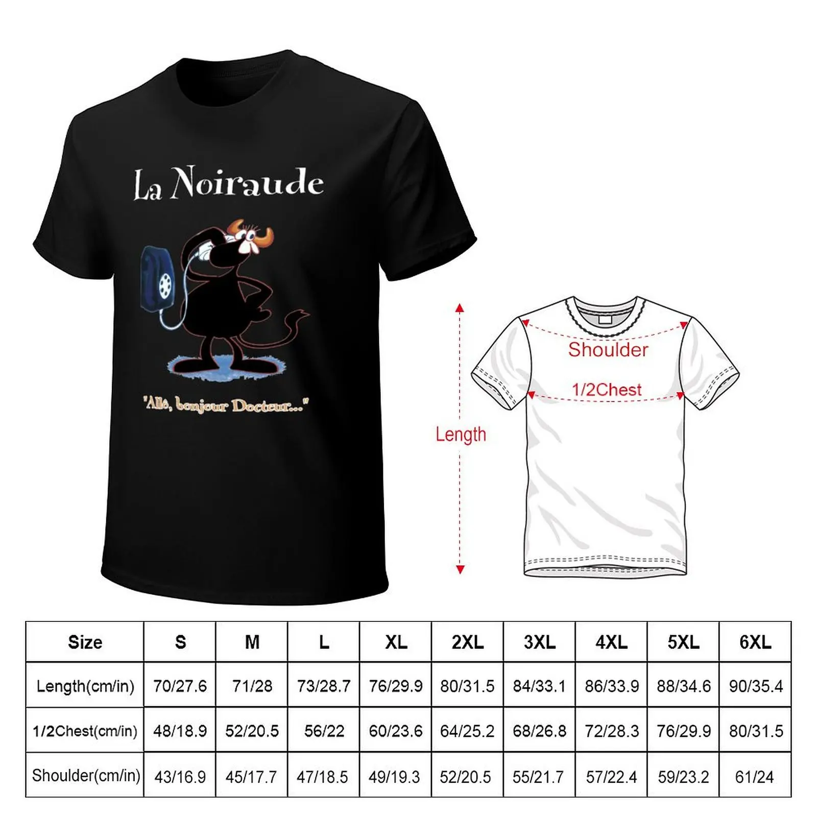 Camiseta gráfica La Noiraude masculina, roupa fofa, camiseta manga curta, tops de verão