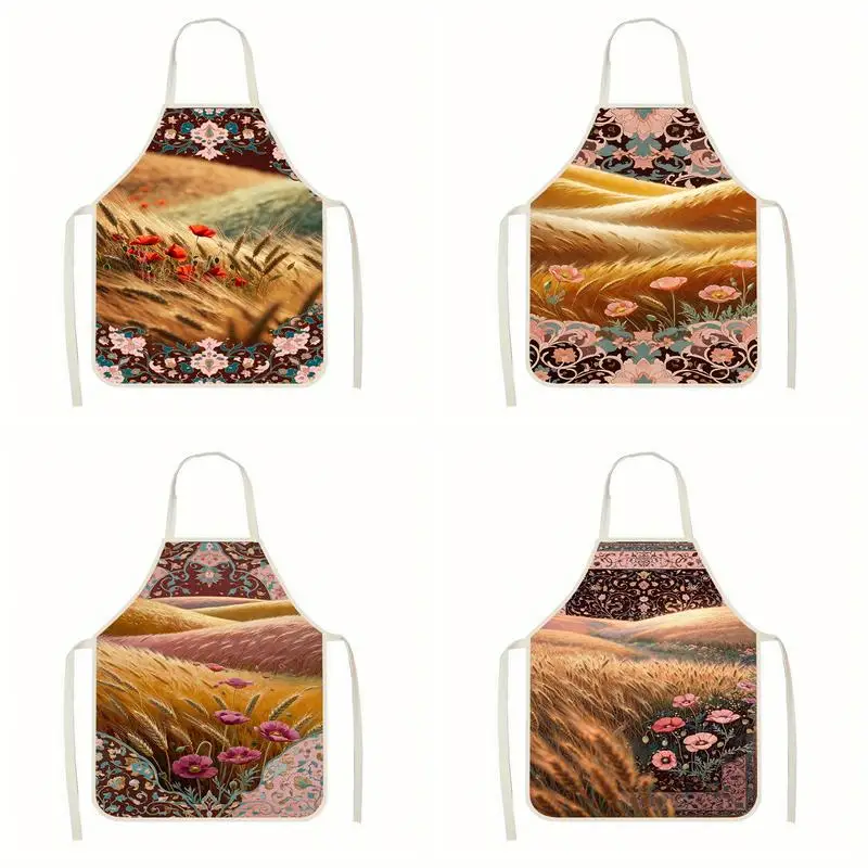 

Фартук Field & Floral из льняной ткани, подходит для приготовления пищи на кухне, общения родителей и детей, рисования и других занятий.