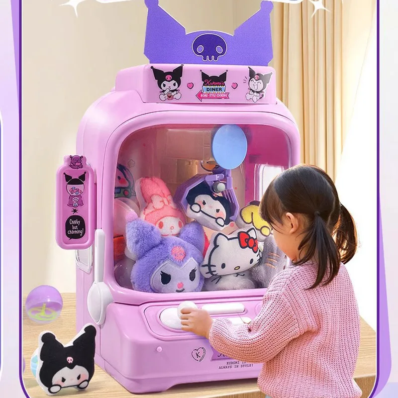 Sanrio Peripheral Kuromi Claw Machine Clip Doll Machine Home Birthday Gift Girl Hand Toy Boy Toy Children'S Toys Christmas Gift