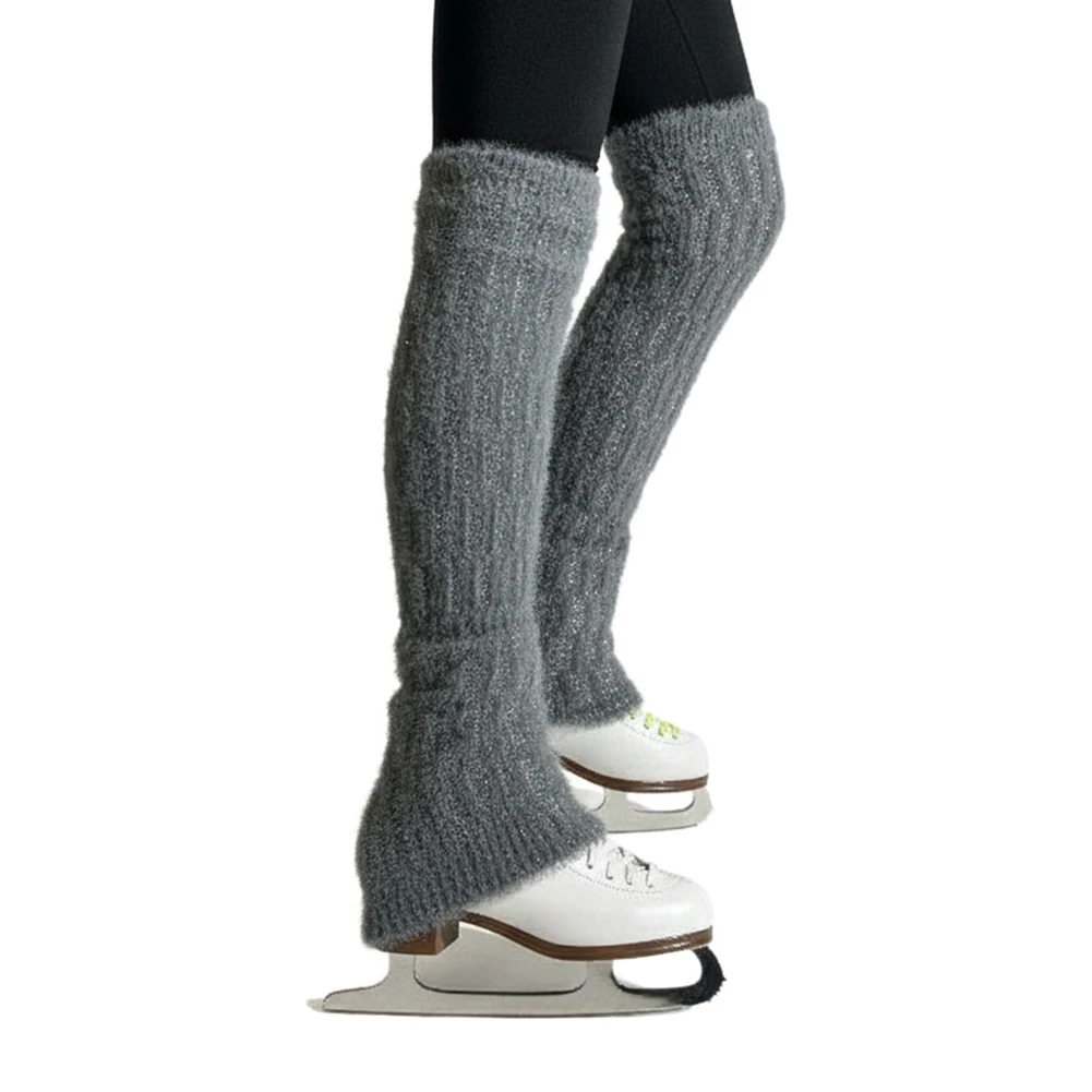 

Long Leg Warmers for Figure Skating Made of Soft and Breathable Fleece Material Providing Warmth Covering Calves and Knees