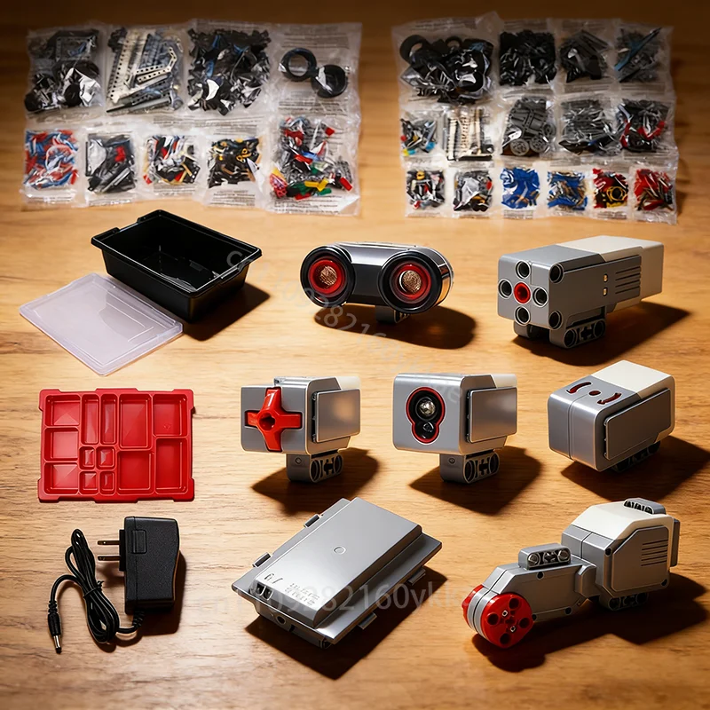 

NEW EV3 Ultrasonic Color Sensor Servo Motor Gyro Sensor Battery Compatible 45544 45560 Building Block Educational Brick Toy Gift