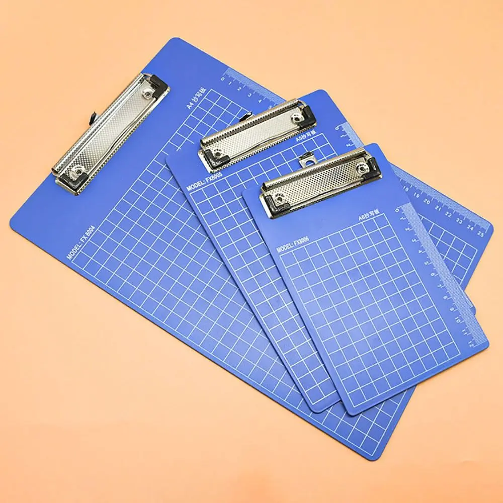 1 قطعة دائم A4/A5/A6 الكتابة الحافظة البلاستيك الأزرق كليب ملف تنظيم القائمة فاتورة مجلد جمع كتاب اللوازم المدرسية