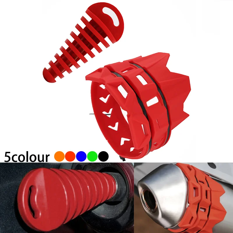 Motorcycle Exhaust Muffler Protector Cover Exhaust Pipe Plug Set For SX SXF EXC CR CRF XR YZ WR TTR KX KLX RMZ RMX RM TC TE FC