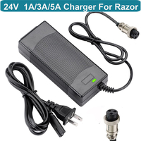 24V 3A Scooter Battery Charger for Razor E100 E200 E200S E225 E300 E300S PR200 E125 E150 E500 E225S E325S MX350 MX400 Pocket Mod