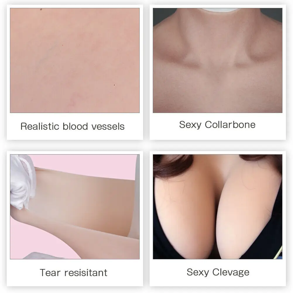 EYUNG 9th Gen Fake Boob Silicone Bodysuit For Men Crossdressing Silicone Breast Forms Silicone Breasts Breast Plate Upgraded