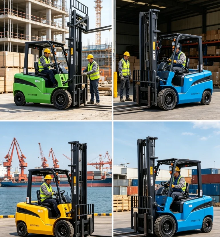 3.3m High Lift Electric Forklift 1.5t Battery Powered Walkie Stacker Truck Compact Reach Fork Lift for Small Spaces