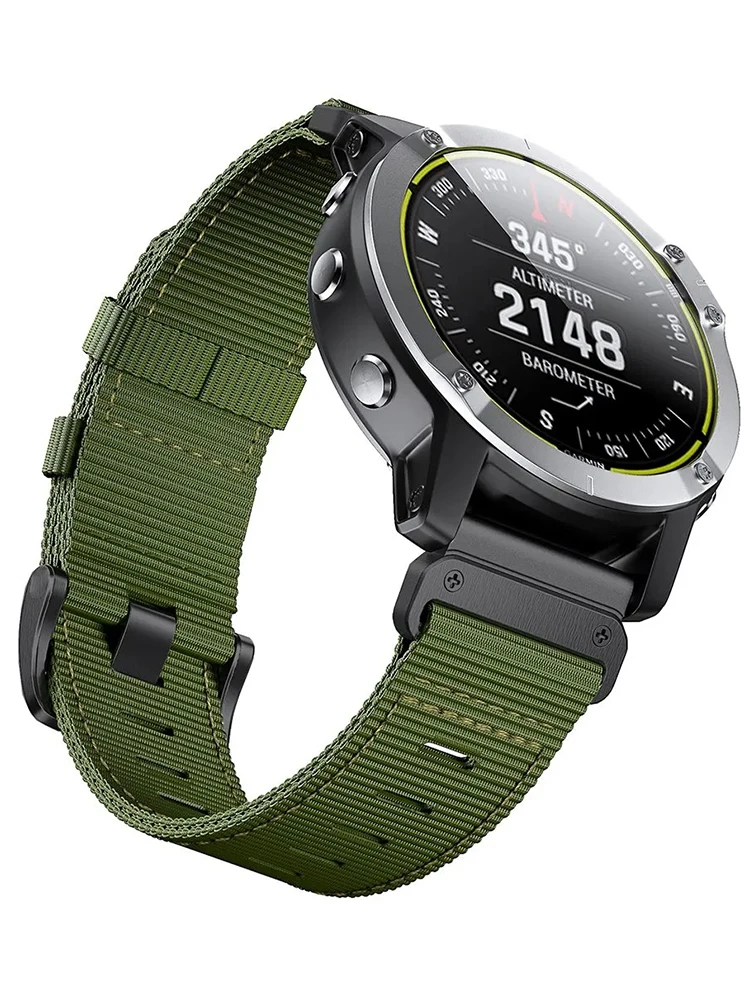Braided Nylon Strap For Garmin Forerunner 965 955 945 935 745/Approach S70 S60 S62/MARQ/Descent G1 Solar Quick Fit Watch Band