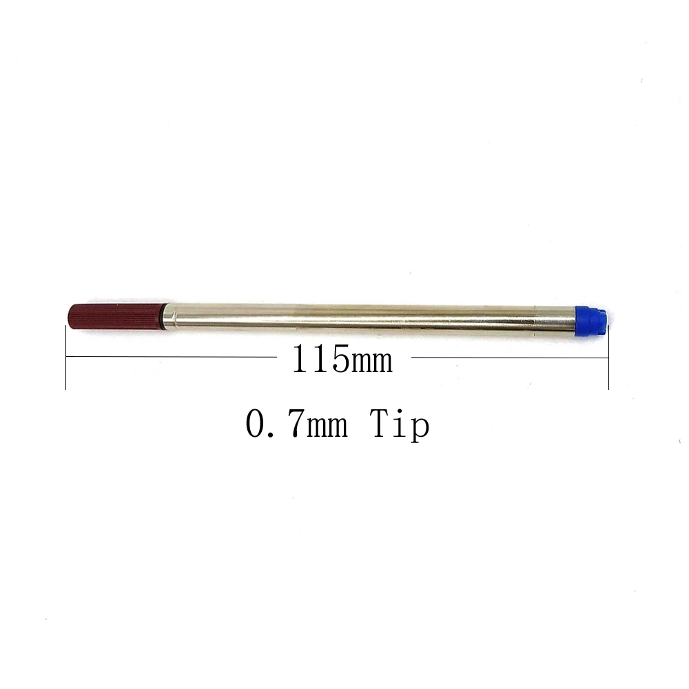 1 pçs 115mm x 6mm 0.7mm ponta f5m07 azul rollerball caneta recargas m63 para lety pico esferográfica recarga caneta esferográfica tinta alemã