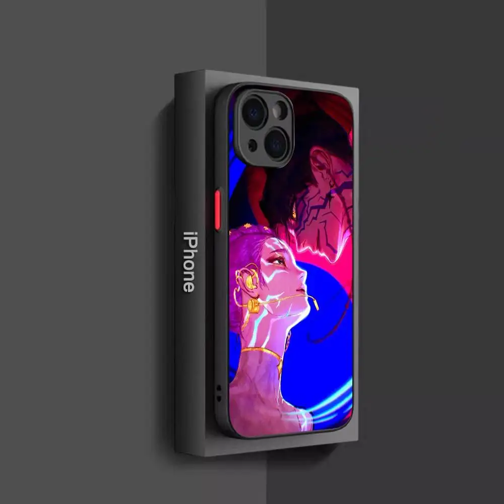 حافظة هاتف KPop Demon Hunters Jinu لهاتف آيفون 14 11 12 13 Mini Pro Max 8 7 Plus X XR XS MAX غطاء شفاف غير لامع