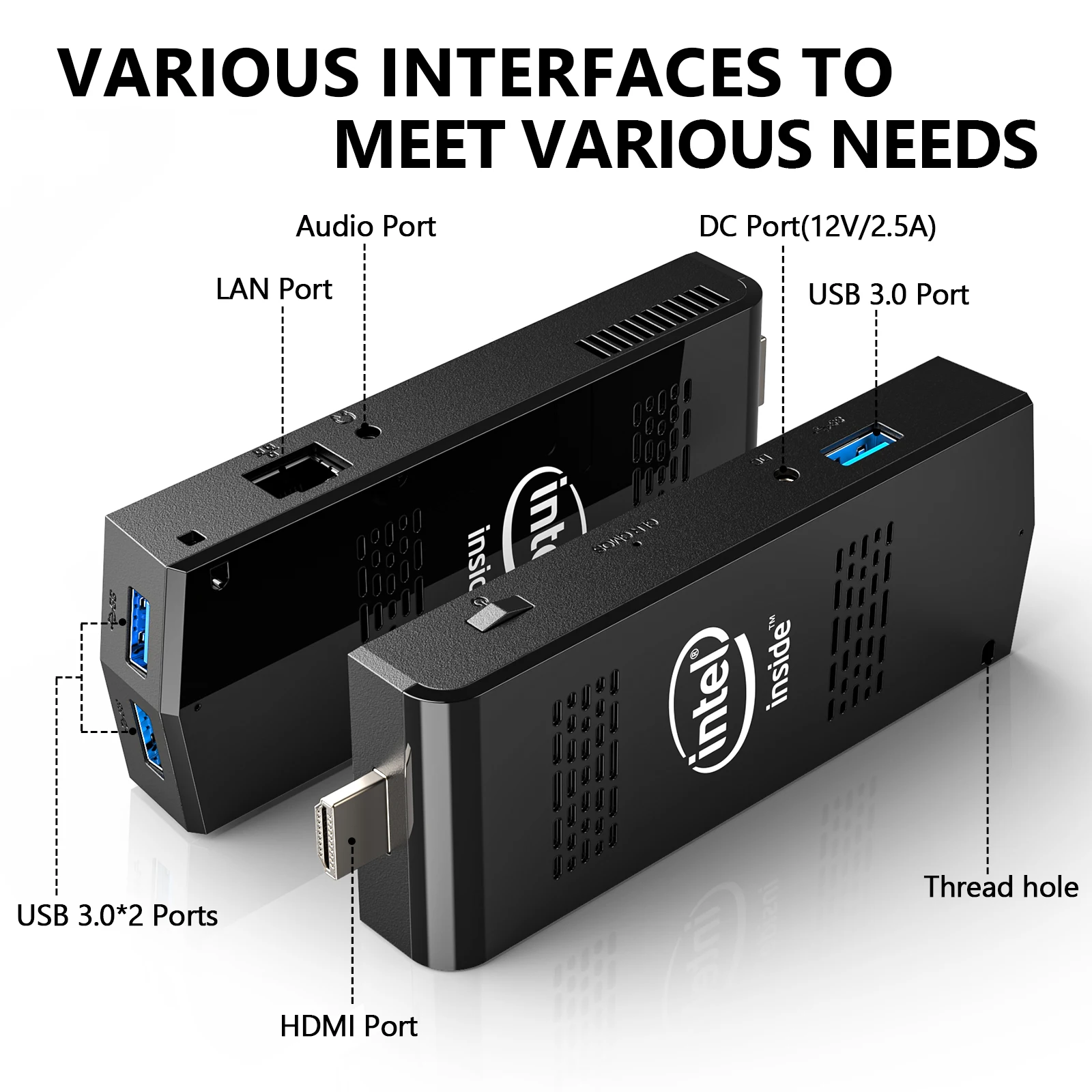 جهاز كمبيوتر صغير Stick Intel Celeron N4020/J4125 يصل إلى 2.7 جيجا هرتز 8 جيجا بايت رام 128 جيجا بايت 256 جيجا بايت ويندوز 11 كمبيوتر، جيب NUC، 4K HDMI، Dual WiFi LAN