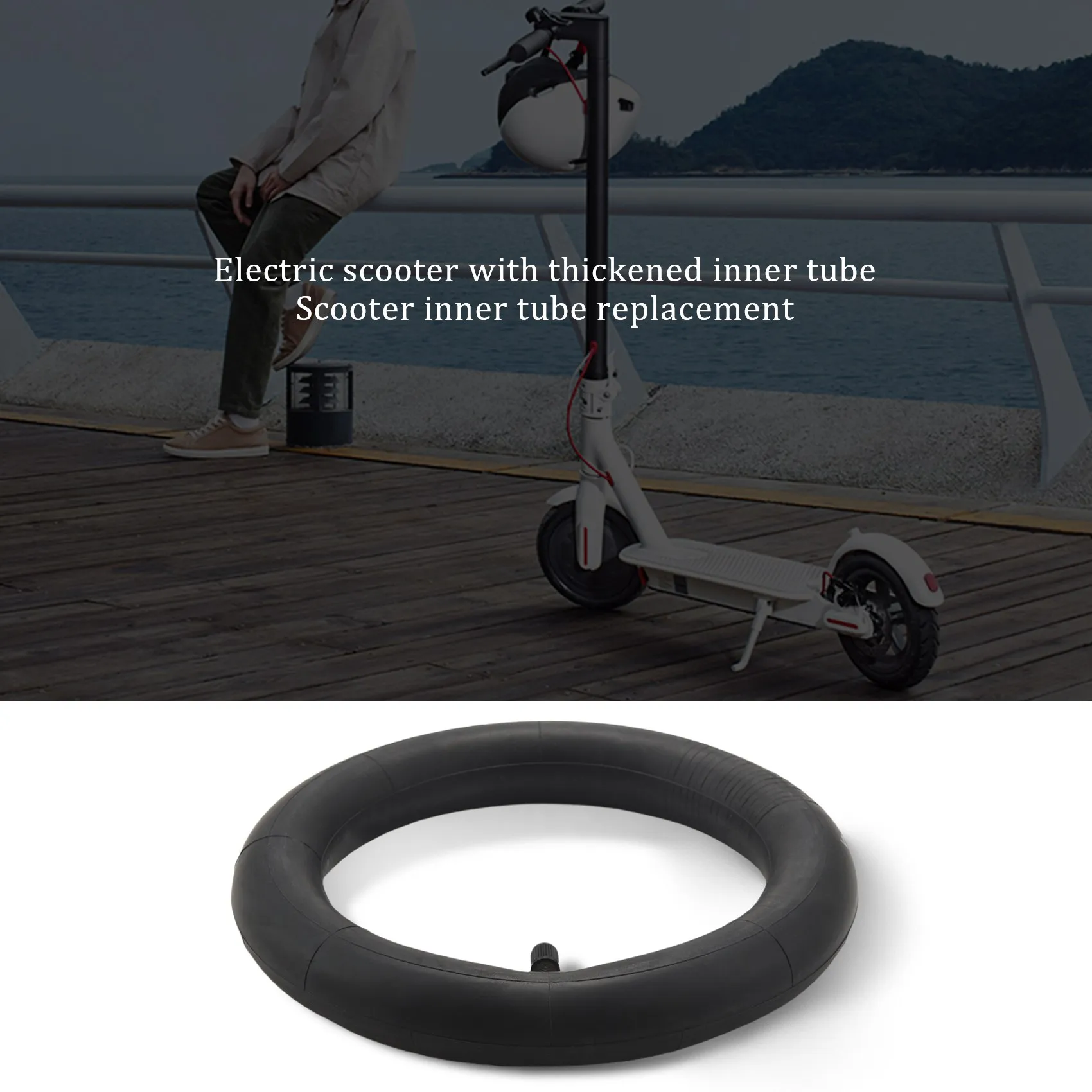 Neumático de scooter eléctrico de 8,5 pulgadas, con cámara de tubo interna 8 1/2x2 para patinete eléctrico Xiaomi Mijia M365