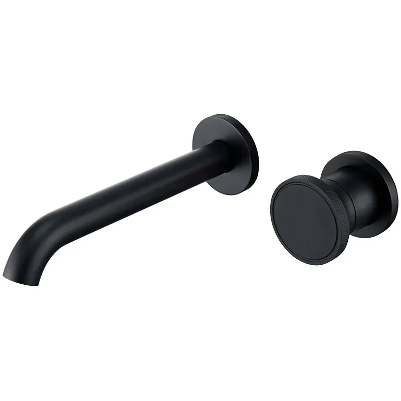 

Bathroom concealed basin gun gray faucet single hot and cold water mixing valve secretly installed into the wall faucet AM2302