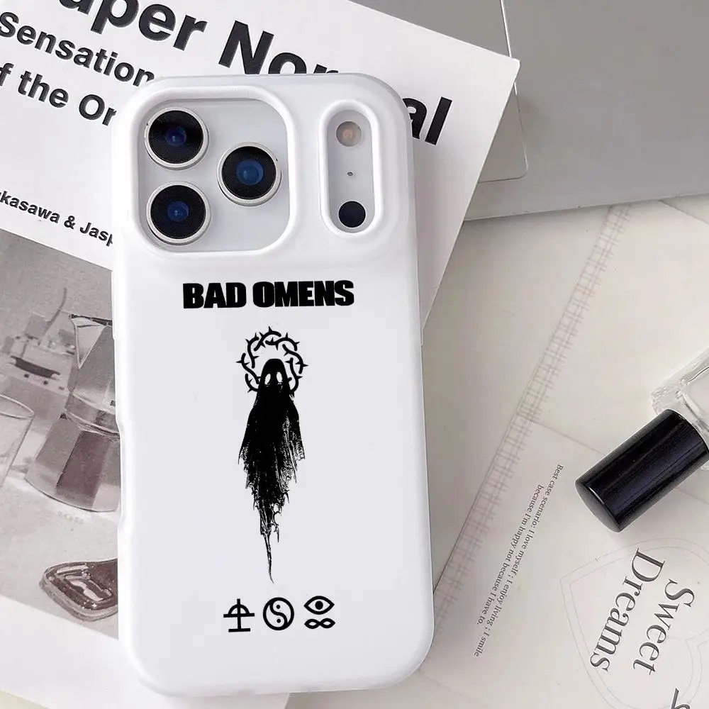 Musikband B-Bad Omens Handyhülle für iPhone 17 16 15 14 13 12 11 Pro Max Plus Mini – Transparente, stoßfeste Soft-Cover-Hülle