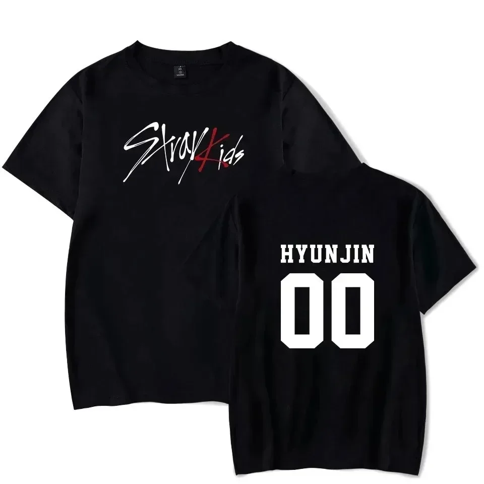 Trend Kpop Stray Kids Letter T Shirt SKZ Women T-shirt Straykids Seungmin FELIX HYUNJIN JEONGIN MINHO Short Sleeve Female Shirt