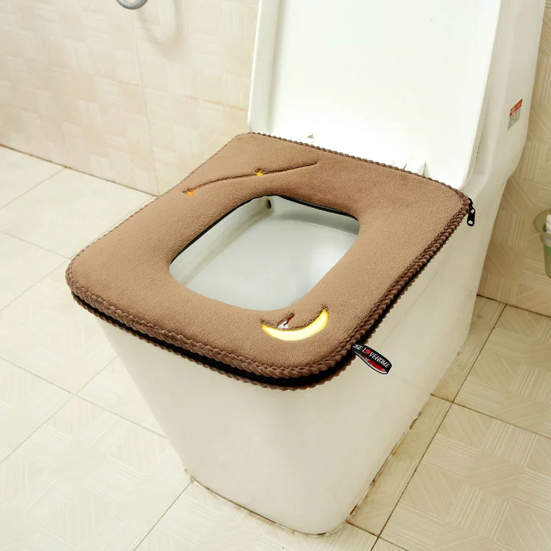 Coprisedile quadrato estivo per wc con manico comodi cuscini per wc cerniera coprisedile per wc decorazioni per la casa Closestool Pad 1 pz