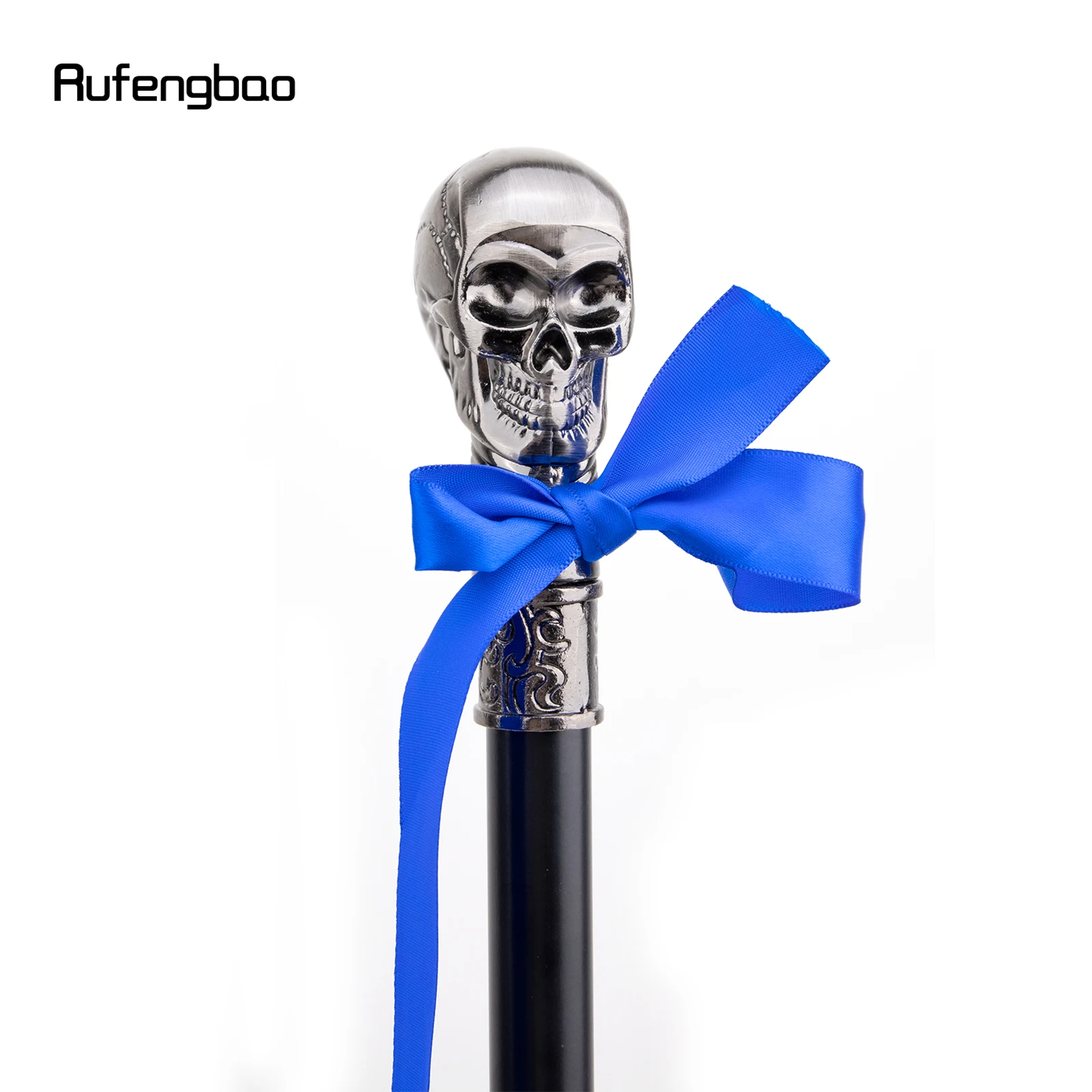 Skull หัว Bow Tie Single Joint แฟชั่นเดิน Stick ตกแต่งคอสเพลย์ปาร์ตี้เดิน Cane ฮาโลวีน Crosier 93 ซม