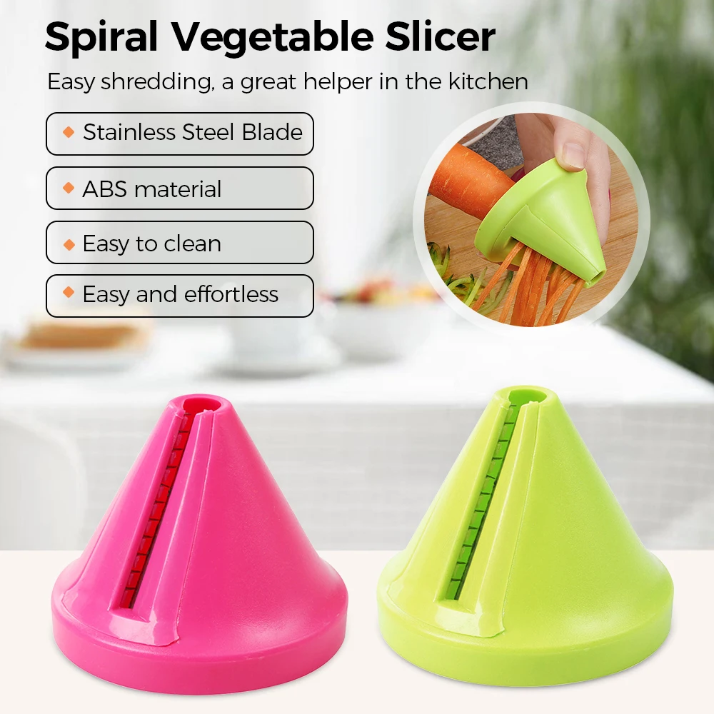 Kitchen Multifunctional 3in1 Shredder Creative Spiral Shredder Rotating Shredder Vegetable Cutter Grater for Vegetable and Fruit image 3