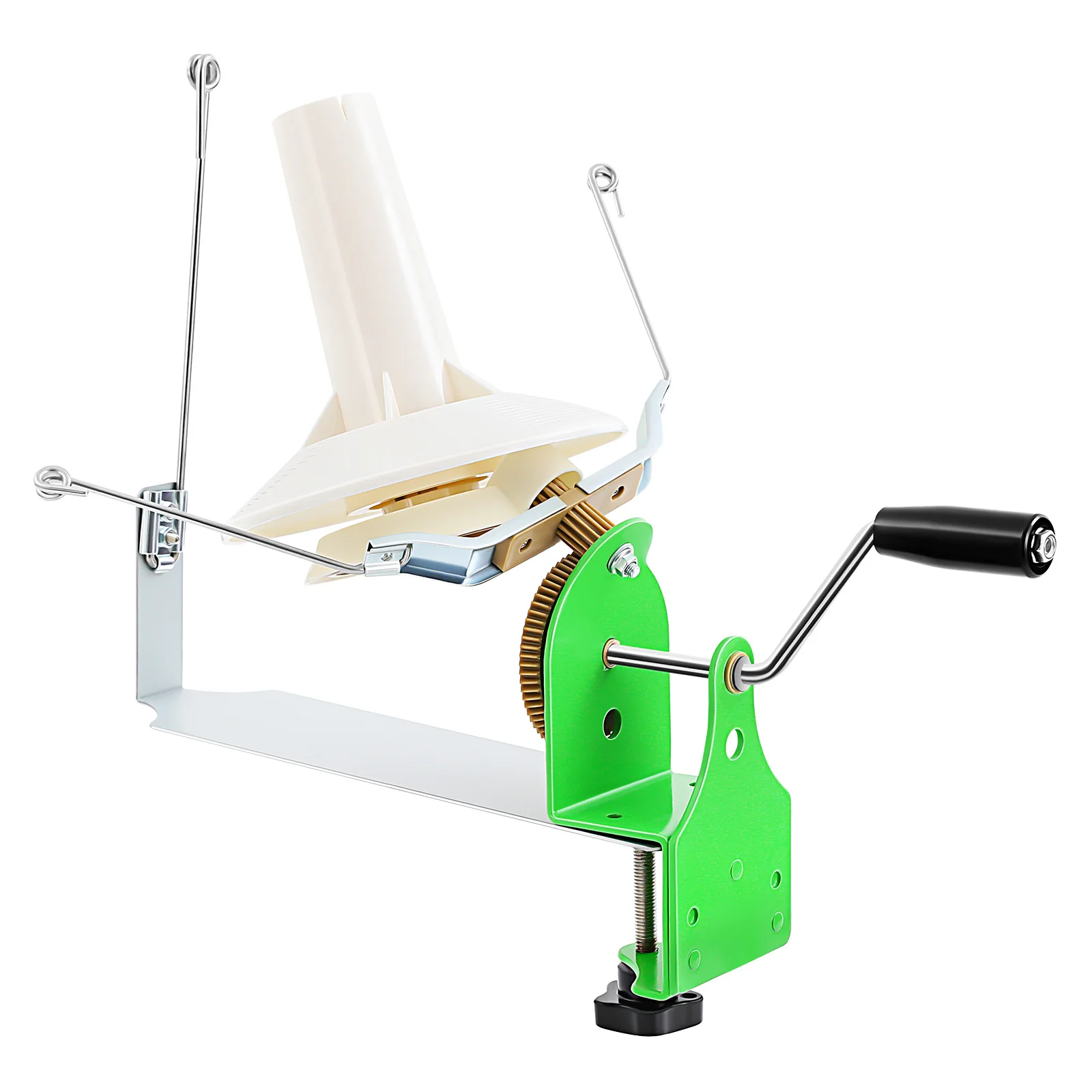 Portable Wool Ball Winder 400-500g Large Capacity Yarn Winder Machine for Knitting, Handmade Arts Crafts, DIY Studio, Home & Factory Use – Easy Install & Clean, with Nylon Gears, Dual-Rod Rocker, Clamp Mount Up to 40mm view 6