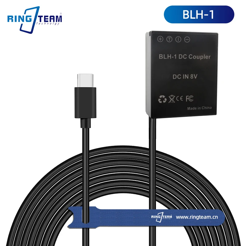 PD USB-C Power Adapter to PS-BLH-1 Dummy Battery BLH1 DC Coupler for Olympus Cameras EM1 MARK II EM1-2 EM1 Mark 2
