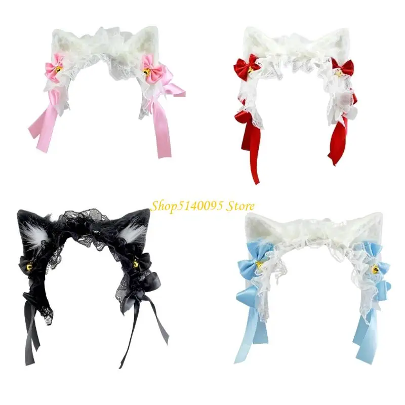 

DXAE меха кошки лисьи уши обруч для волос головной убор Лолита горничная повязка на голову повязка для косплея