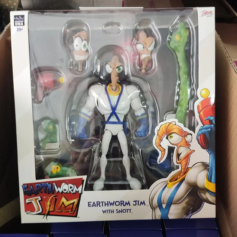 

New Product PDNA Earthworm Warrior Toy Movable Earthworm Jim Crow Killer Goldfish Bob Birthday Edition Gift Toys