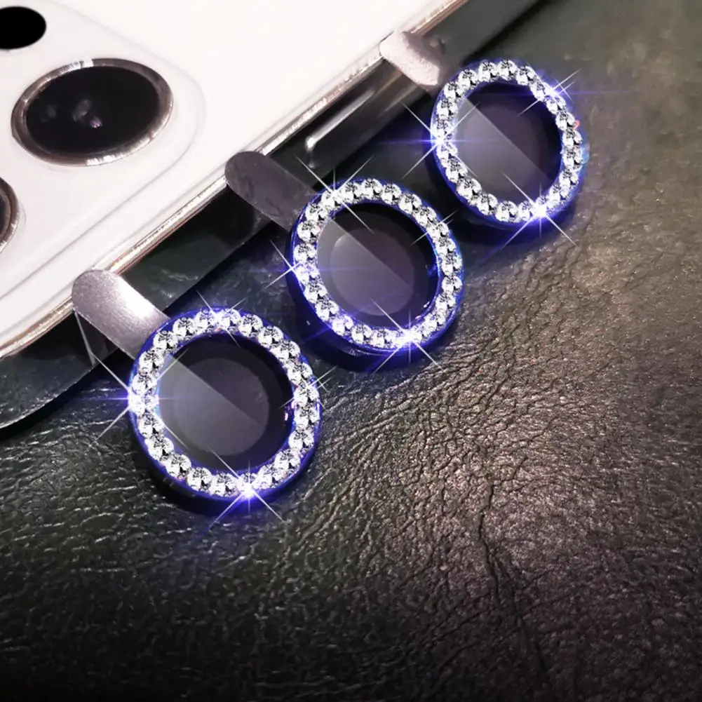 초박형 낙하 방지 라인스톤 풀 스마트폰 카메라 렌즈, 강화 필름