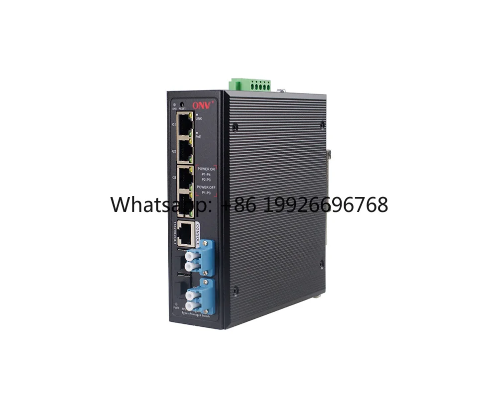 Fail-Safe PoE Switch Optical Bypass 4x30W PoE+ 2 SFP Uplinks Zero-Downtime for Power Mining Direct QoS 64Gbps