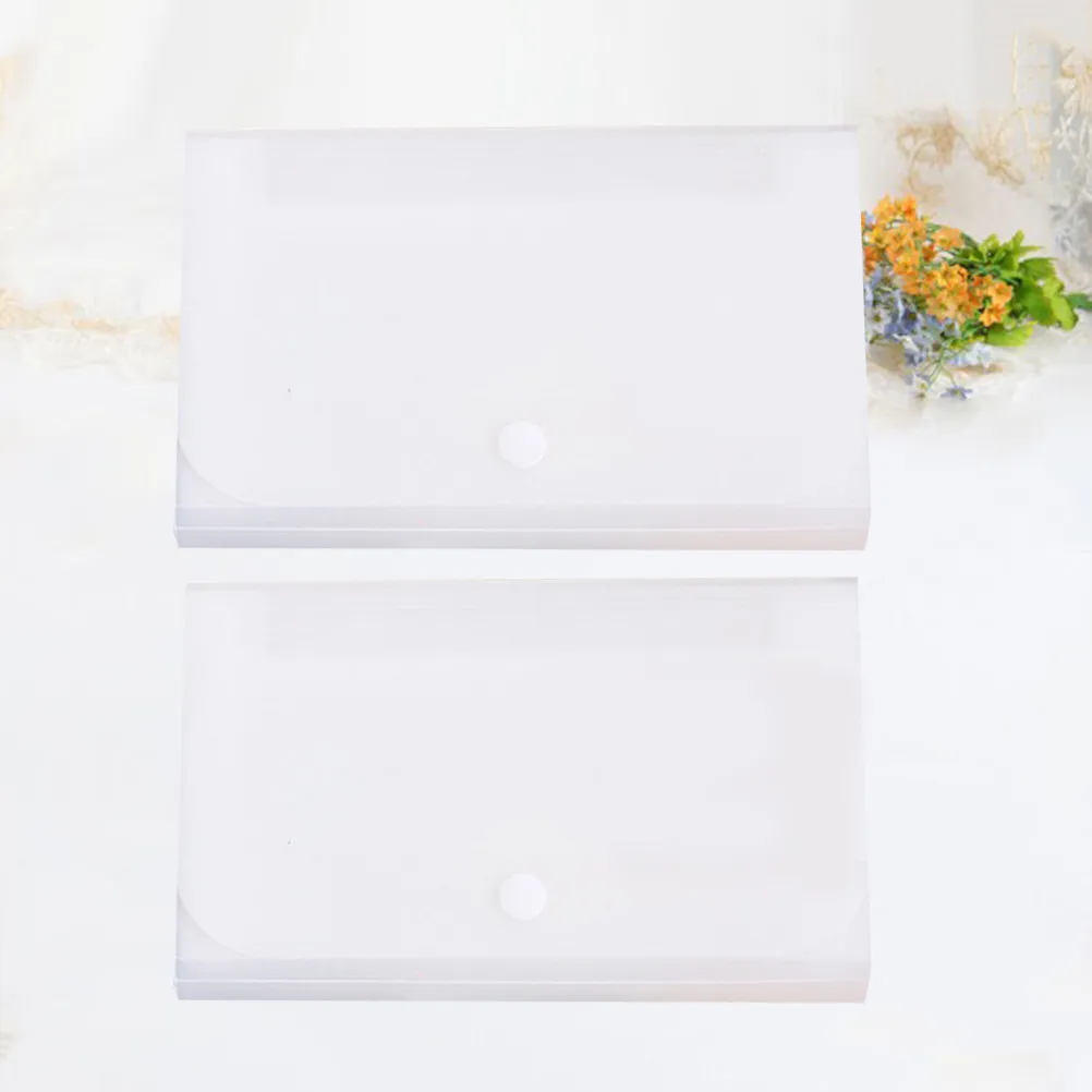 2Pcs Large Capacity Accordion File Folder Multilayer Portable Document Organizer School Office Supplies White File Folder