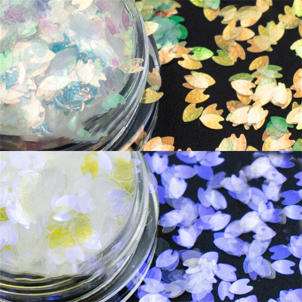 Sequins Easy To Use Does Not Hurt Nails Colorful Petals Polarized Glitter Nail Supplies Cherry Blossom Sequins Flash Chip