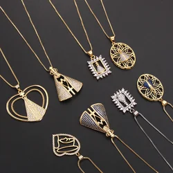 SUNSLL CZ Zircon Gold Color Religious Necklace Hollow Virgin Mary Pendant Choker Women Chain Necklaces Jewelry Party Gifts