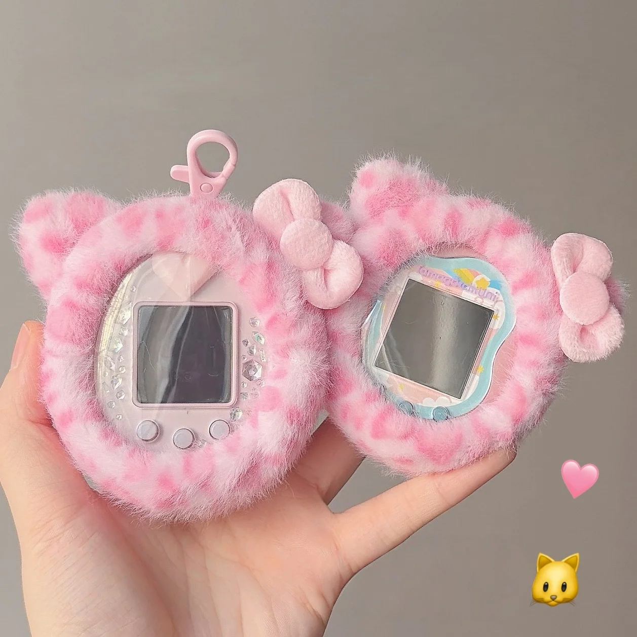 

Tamagotchi Uni Meets Ps 4u Защитная сумка для электронной игровой консоли Симпатичная розовая защитная сумка с леопардовым принтом и котенком